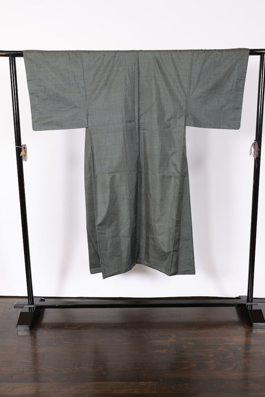 Japanese Men's kimono,haori 2piece set used M-size silk 100% /B914
