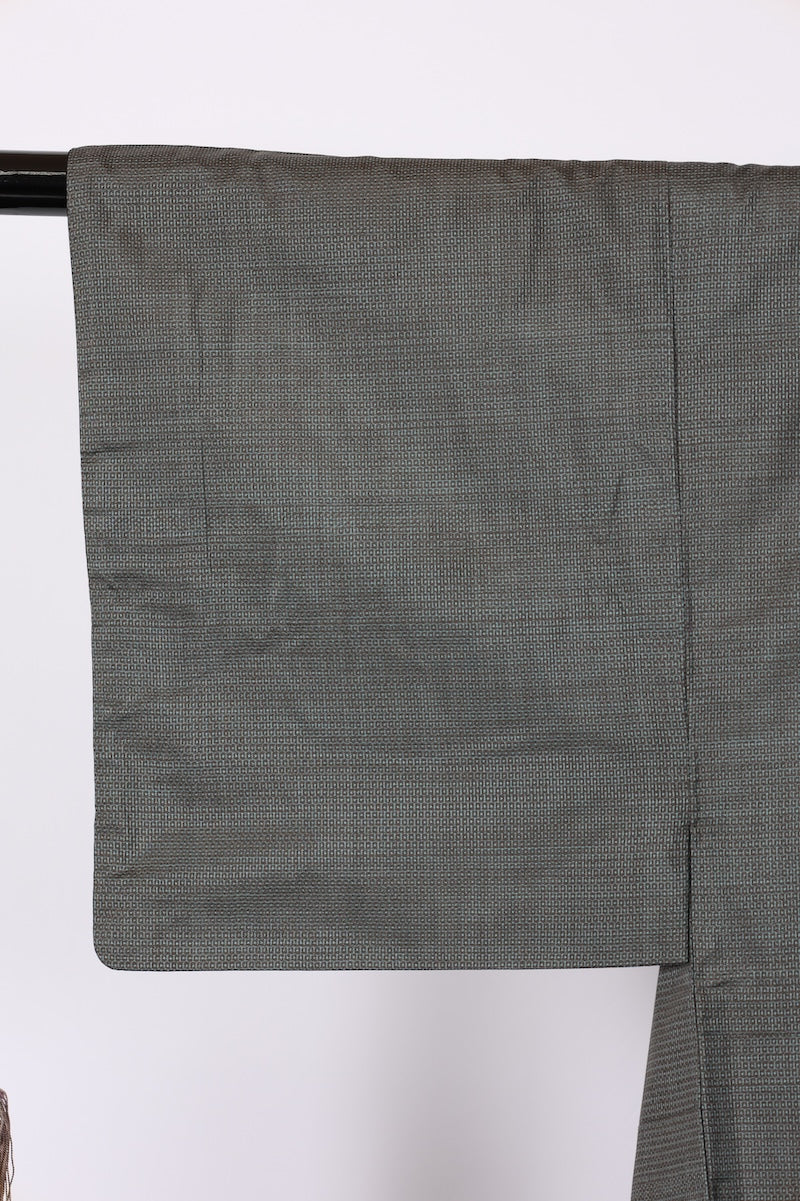 Japanese Men's kimono,haori 2piece set used M-size silk 100% /B914
