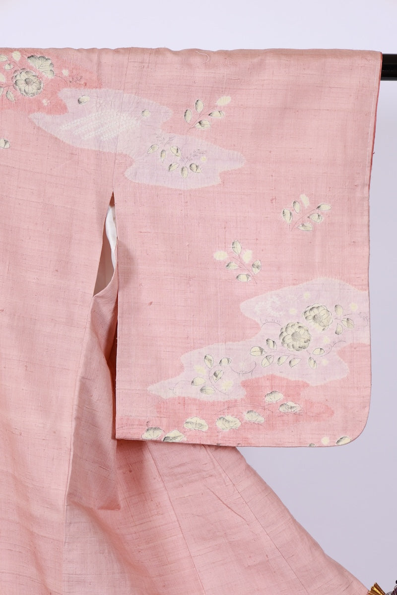Japanese kimono Unused New <houmongi> L-size silk 100% /B937