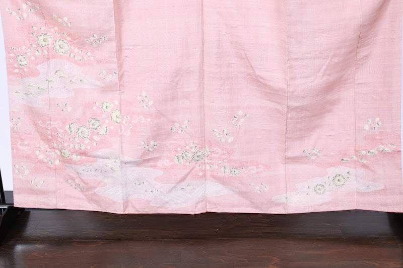 Japanese kimono Unused New <houmongi> L-size silk 100% /B937