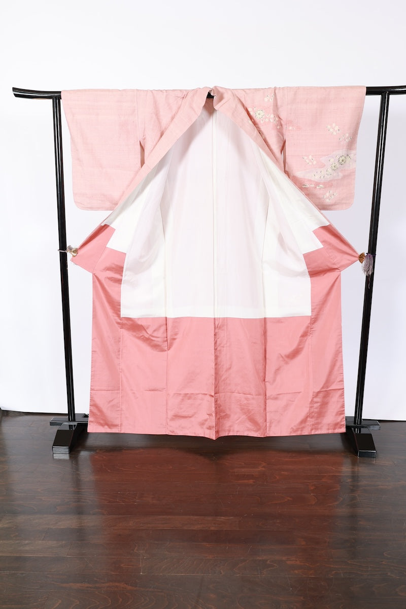 Japanese kimono Unused New <houmongi> L-size silk 100% /B937
