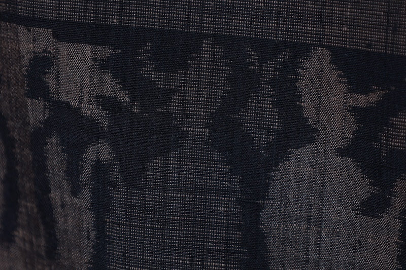 Japanese kimono used <Tsumugi> M-size silk 100% /B921