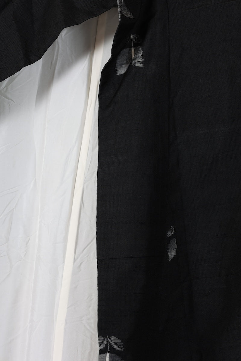 Japanese kimono used <Tsumugi> M-size silk 100% /B948