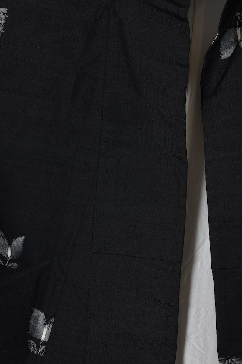 Japanese kimono used <Tsumugi> M-size silk 100% /B948