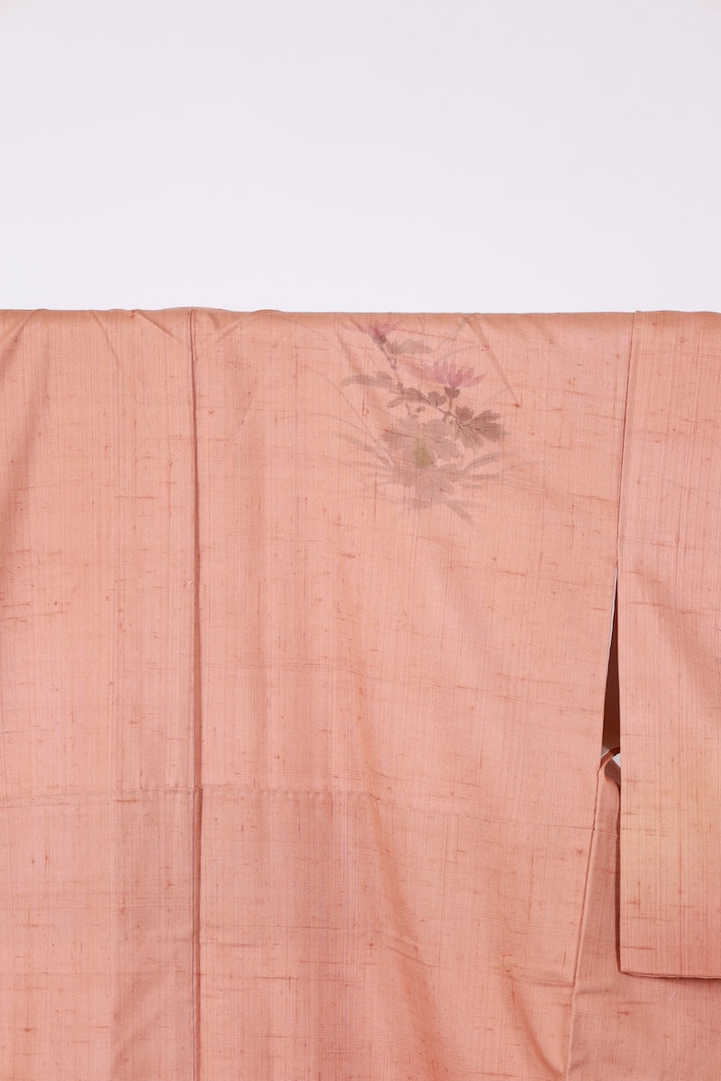 Japanese kimono used <houmongi> M-size silk 100% /B929