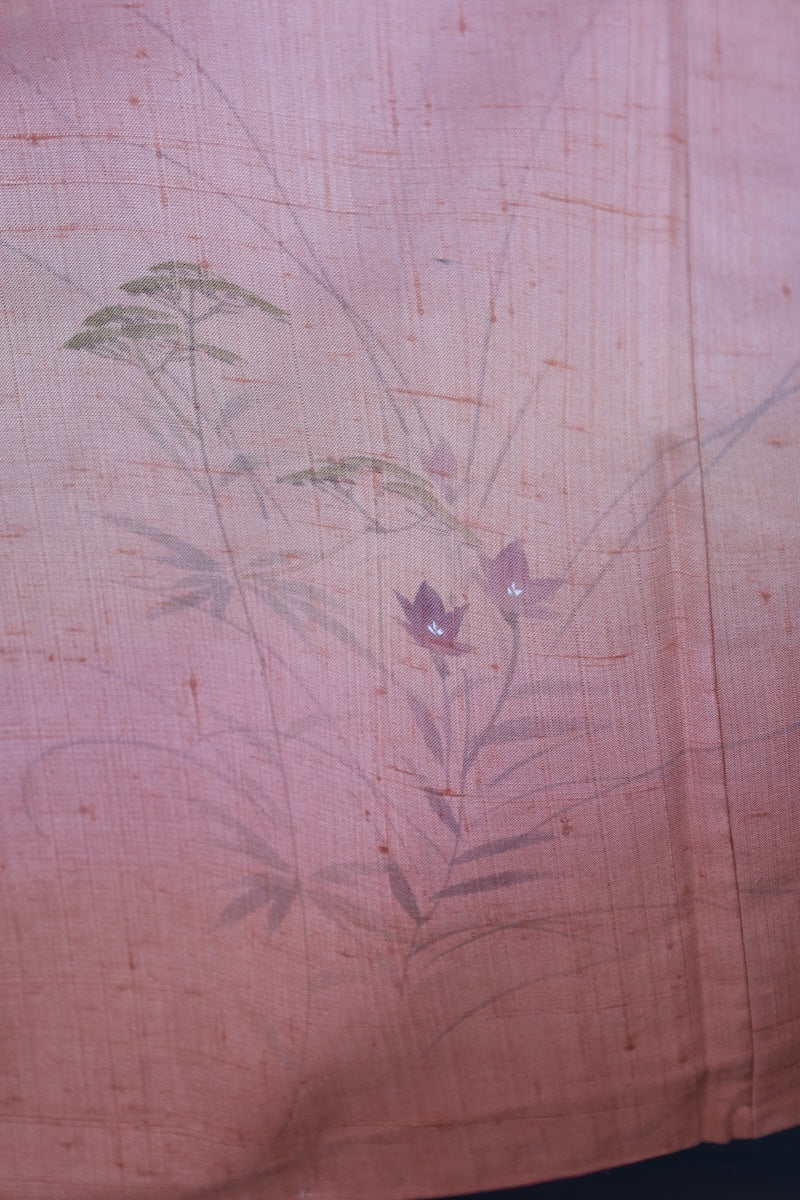 Japanese kimono used <houmongi> M-size silk 100% /B929