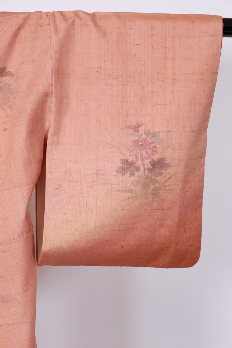 Japanese kimono used <houmongi> M-size silk 100% /B929