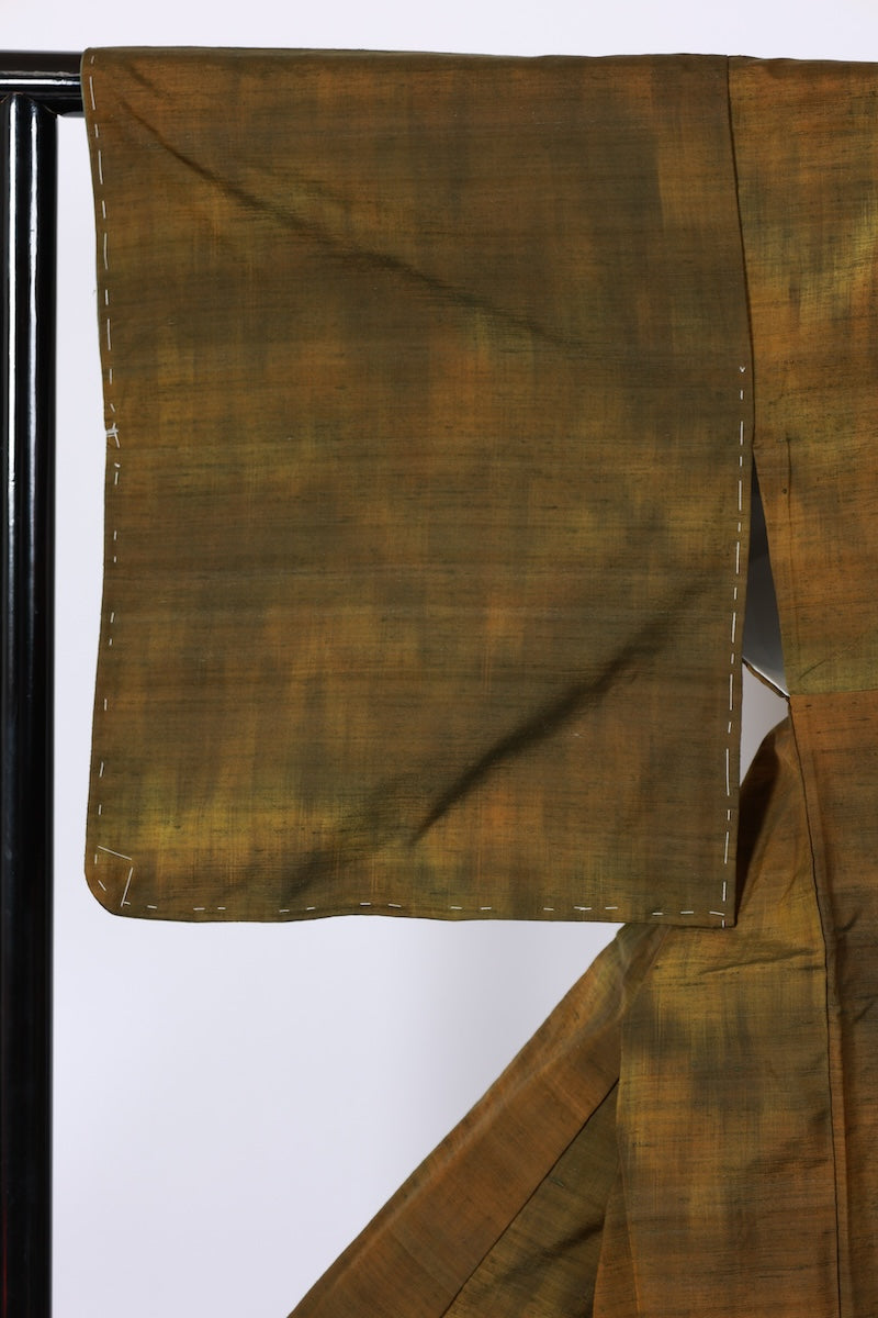 Japanese kimono Unused New <Tsumugi,Houmongi> L-size silk 100% /B936