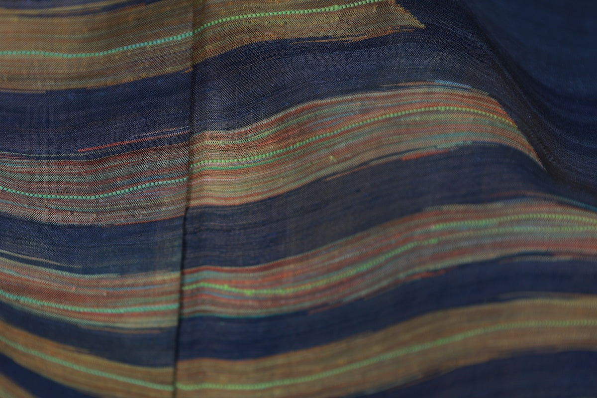 Japanese kimono Unused New <Tsumugi,Houmongi> L-size silk 100% /B936