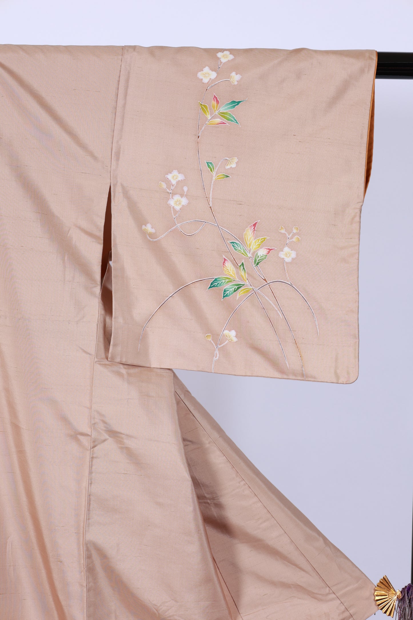 Japanese kimono used <houmongi> M-size silk 100% /B924