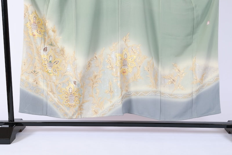 Japanese kimono New(Irotome) M-size 100% silk/K296
