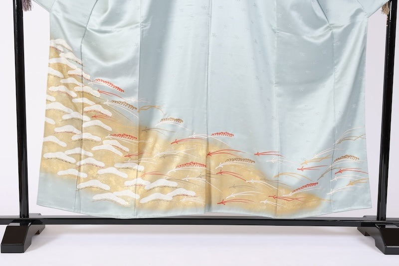 Japanese kimono New(Irotome) M-size 100% silk /K295