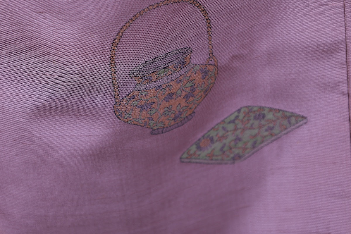 Japanese kimono used <Tsukesage> L-size silk 100% /B922