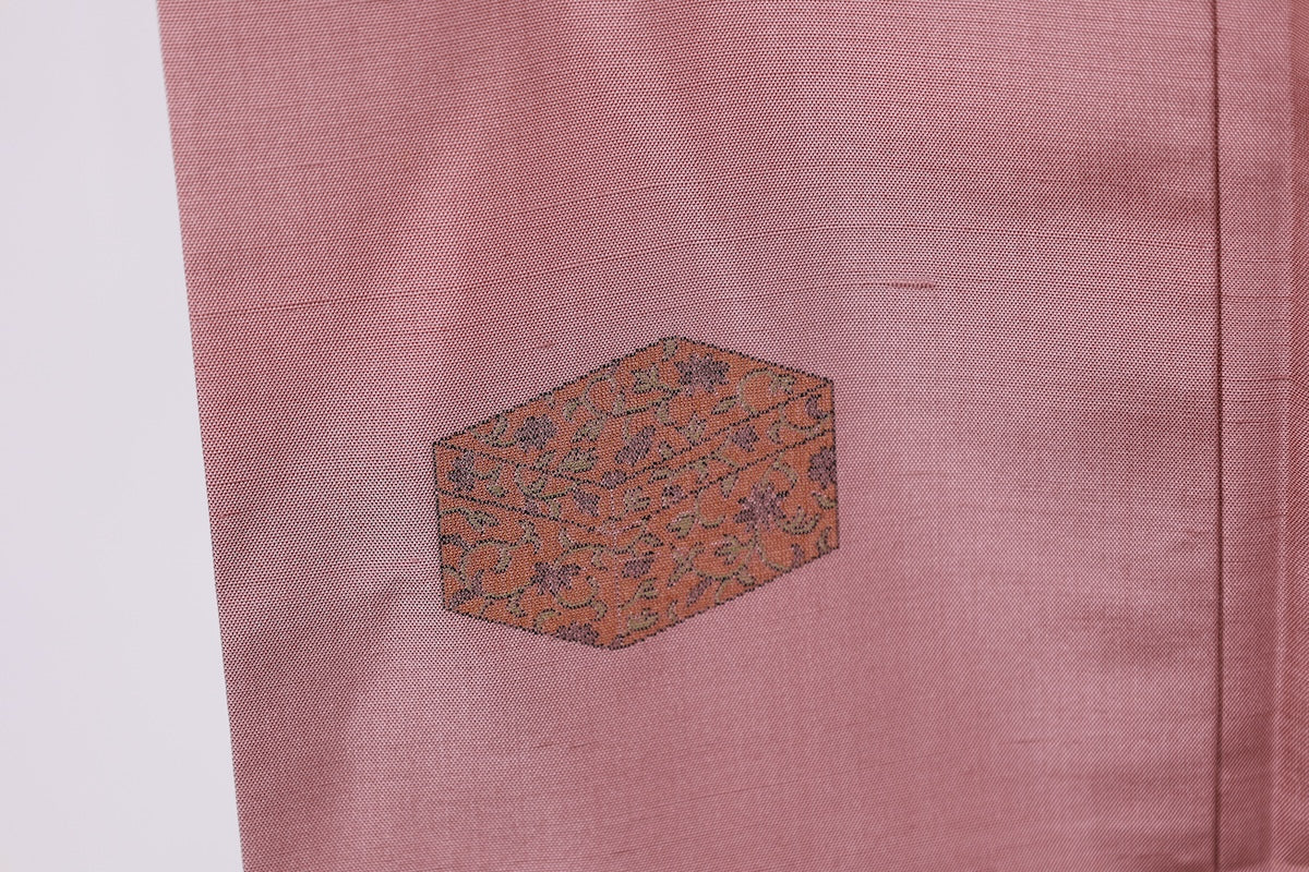 Japanese kimono used <Tsukesage> L-size silk 100% /B922