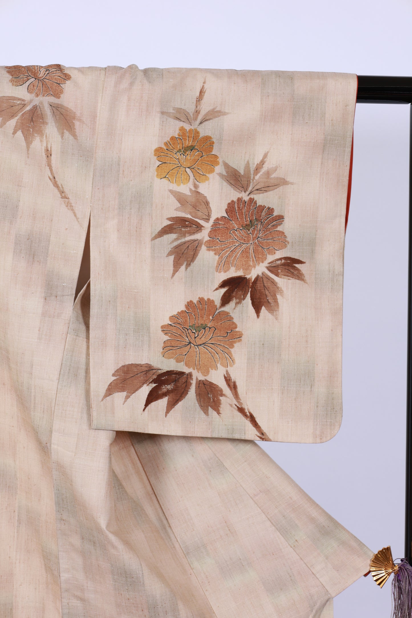 Japanese kimono used <houmongi> M-size silk 100% /B935