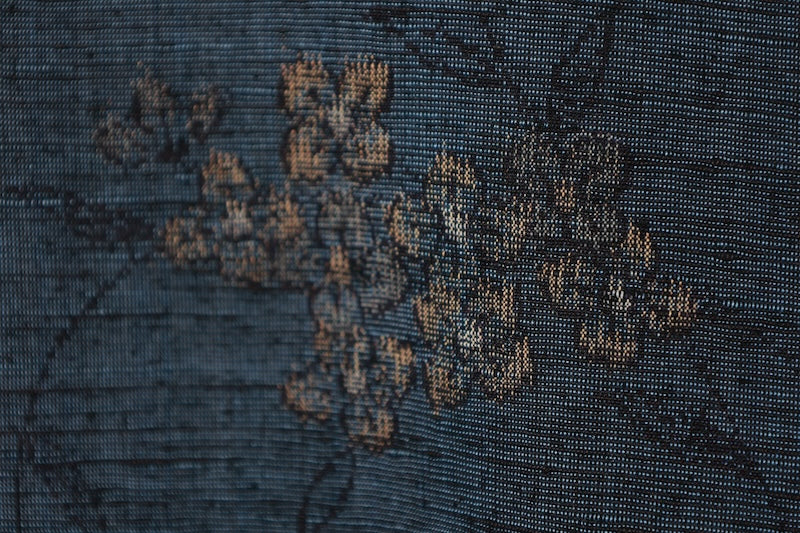 Japanese kimono Unused New <Tsumugi> M-size silk 100% /B923