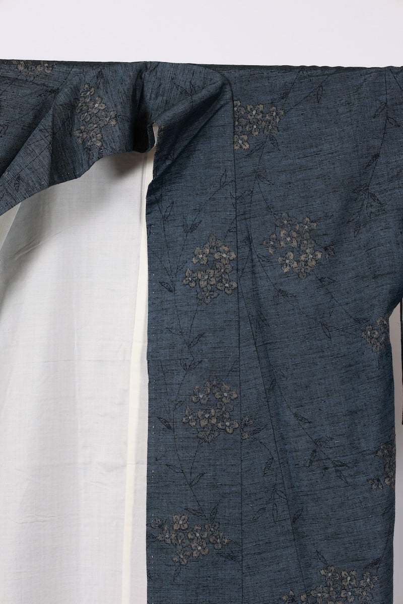 Japanese kimono Unused New <Tsumugi> M-size silk 100% /B923