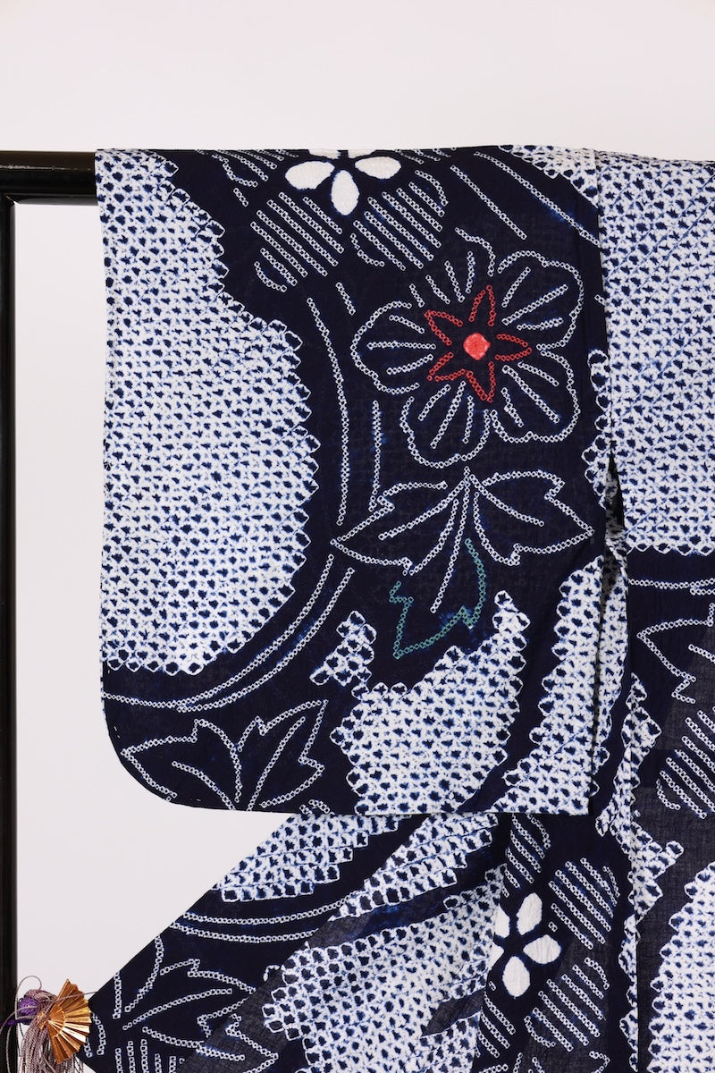 Japanese yukata used Lsize cotton /T481