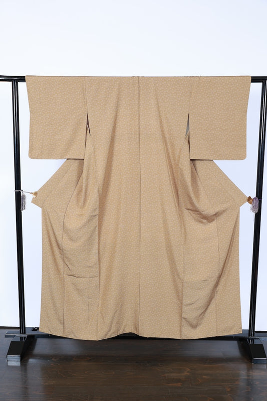 Japanese kimono used <Komon> L-size silk 100% /B975