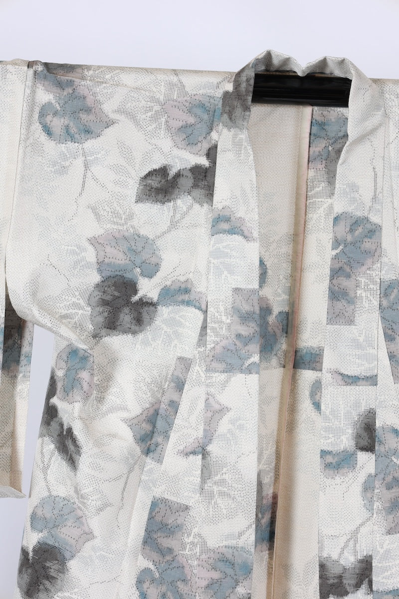 Japanese kimono used <Tsumugi> Msize silk 100% /T508