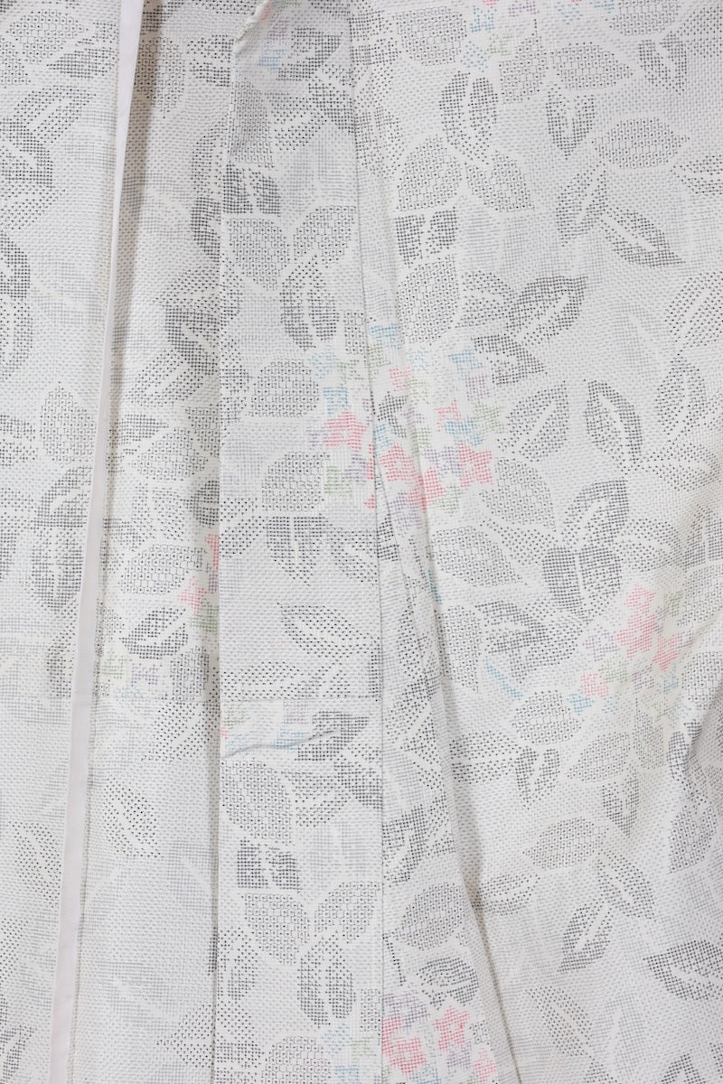 Japanese kimono used <Tsumugi> Lsize silk 100% /T507