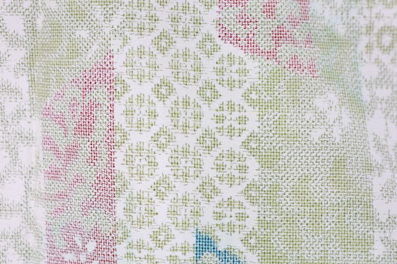 Japanese kimono used <Tsumugi> M-size silk 100% /B971