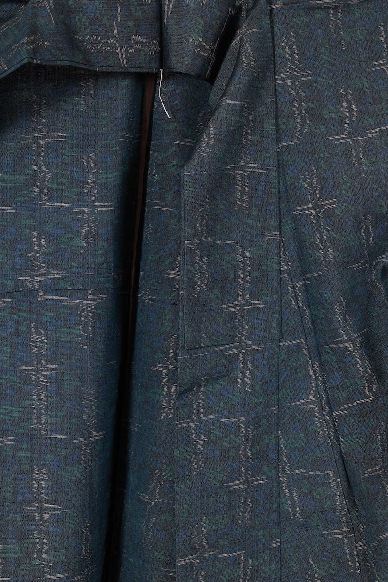 Japanese kimono used <Komon> Msize silk wool /T505