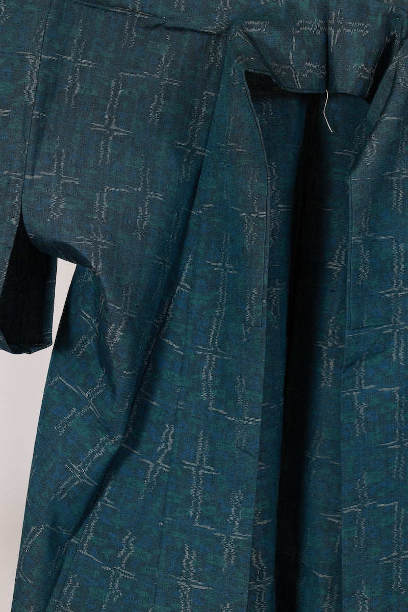 Japanese kimono used <Komon> Msize silk wool /T505