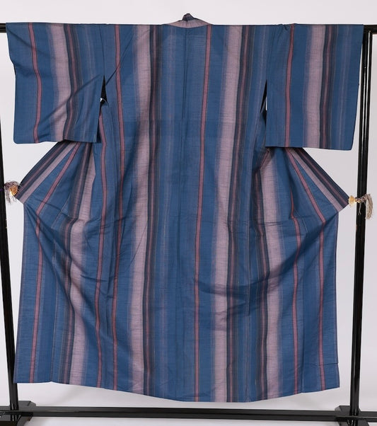 Japanese kimono used <Tsumugi> Msize silk 100% /T504