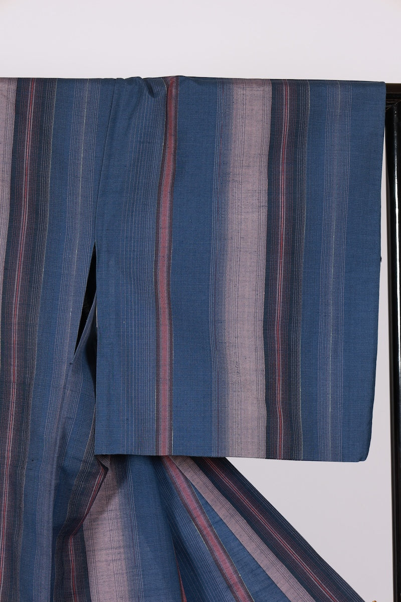 Japanese kimono used <Tsumugi> Msize silk 100% /T504