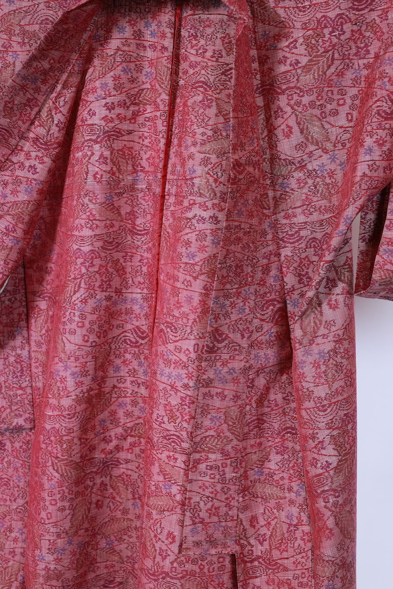 Japanese kimono used <Komon> S-size silk wool /B969