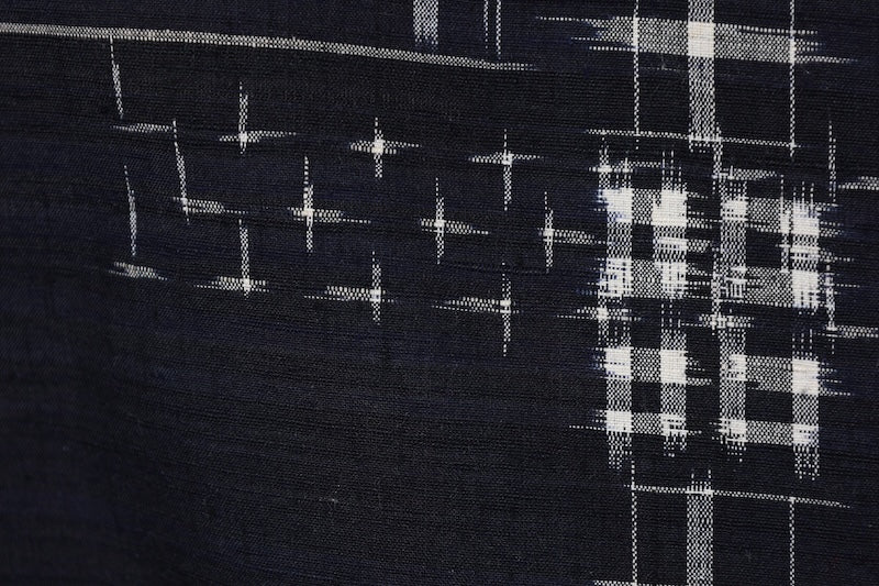 Japanese kimono used <Tsumugi> M-size silk 100% /B968