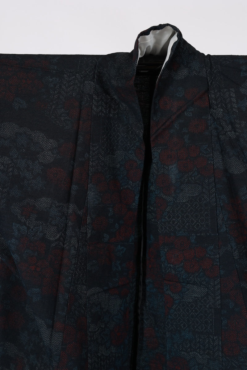 Japanese kimono used <Tsumugi> Msize silk 100% /T502