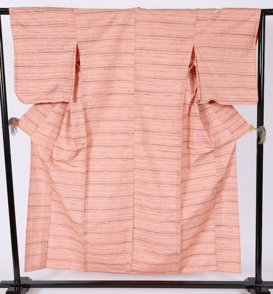 Japanese kimono used <Tsumugi> Msize silk 100% /T501