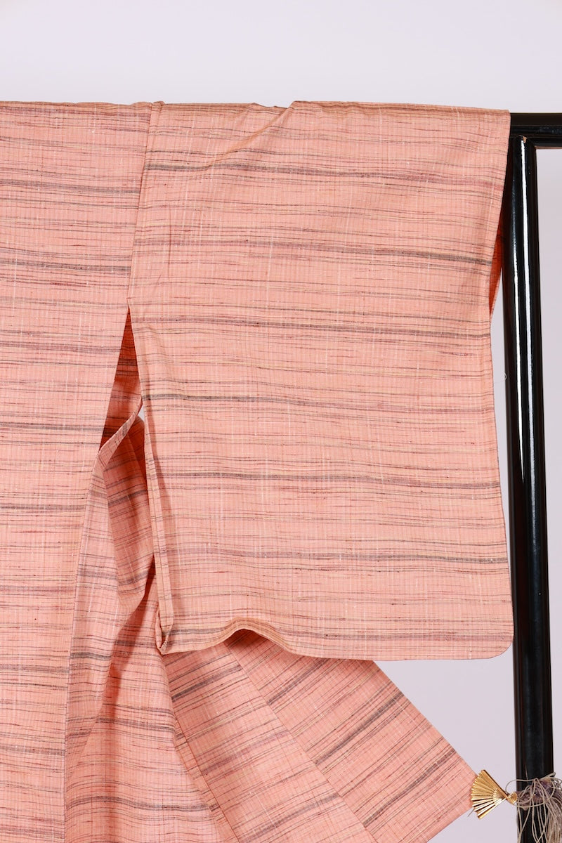 Japanese kimono used <Tsumugi> Msize silk 100% /T501