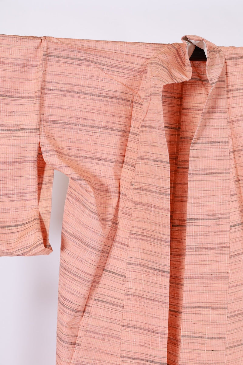 Japanese kimono used <Tsumugi> Msize silk 100% /T501