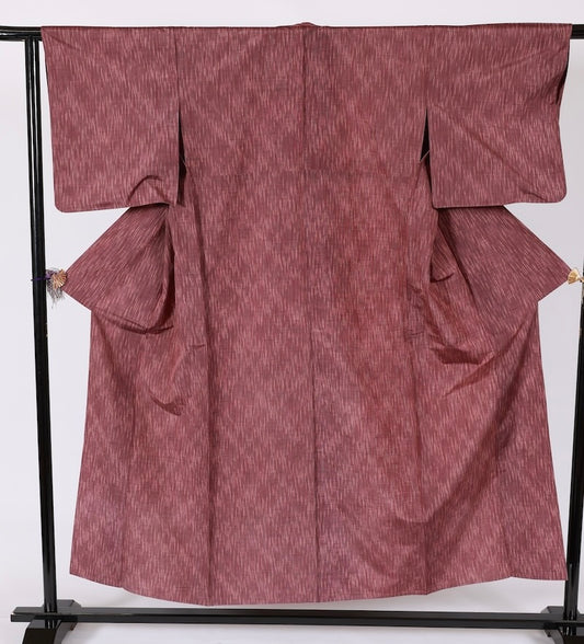 Japanese kimono used <Tsumugi> Msize silk 100% /T500