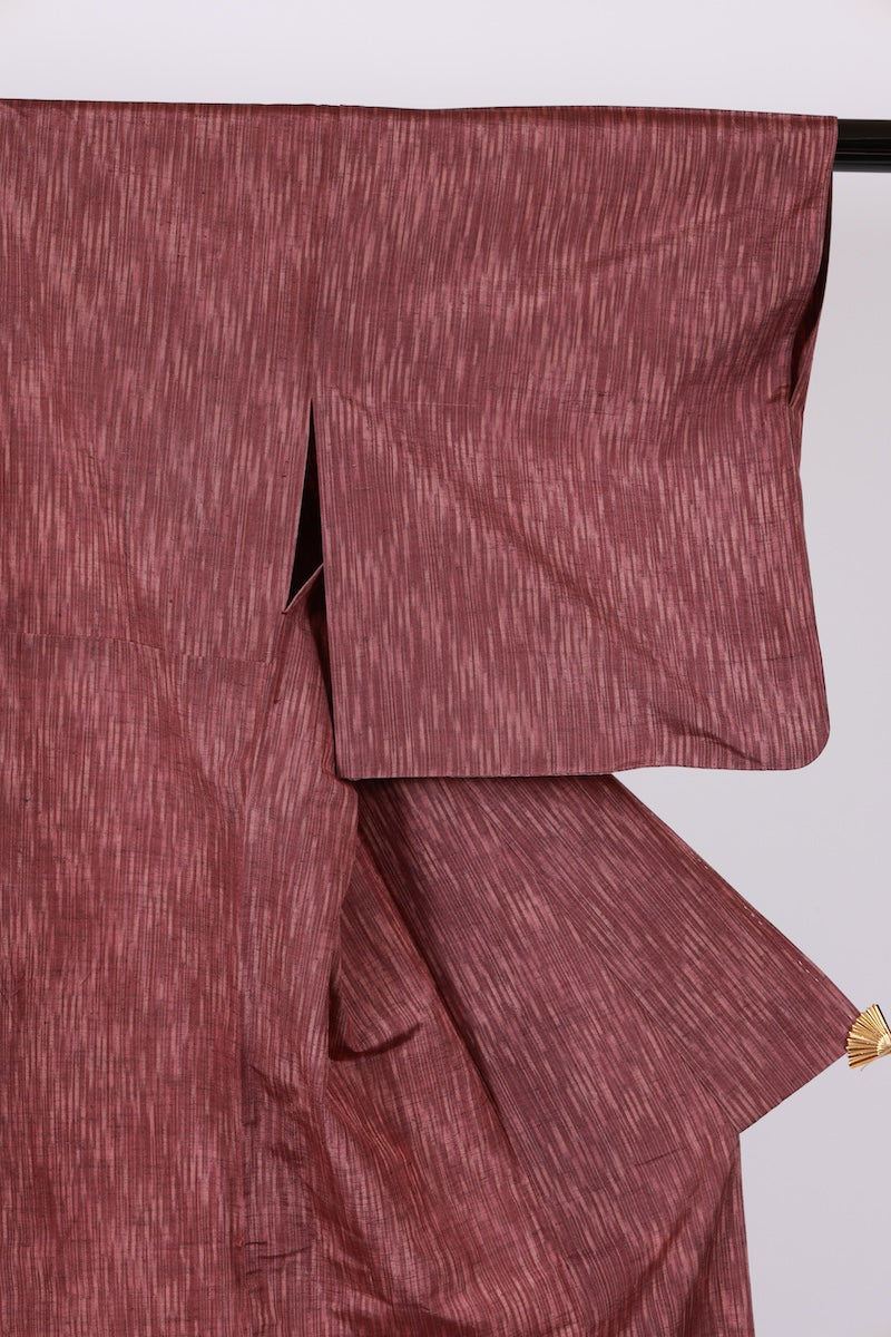 Japanese kimono used <Tsumugi> Msize silk 100% /T500
