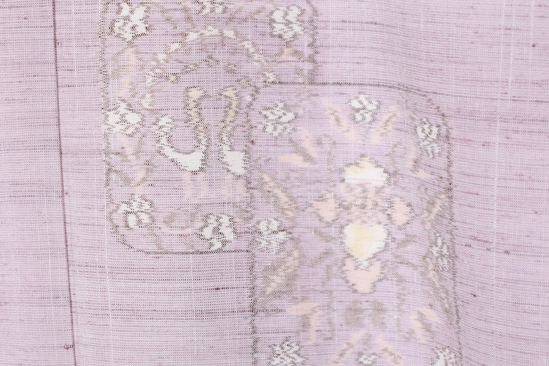 Japanese kimono used <Tsumugi> M-size silk 100% /B966