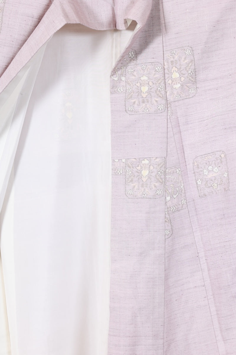 Japanese kimono used <Tsumugi> M-size silk 100% /B966