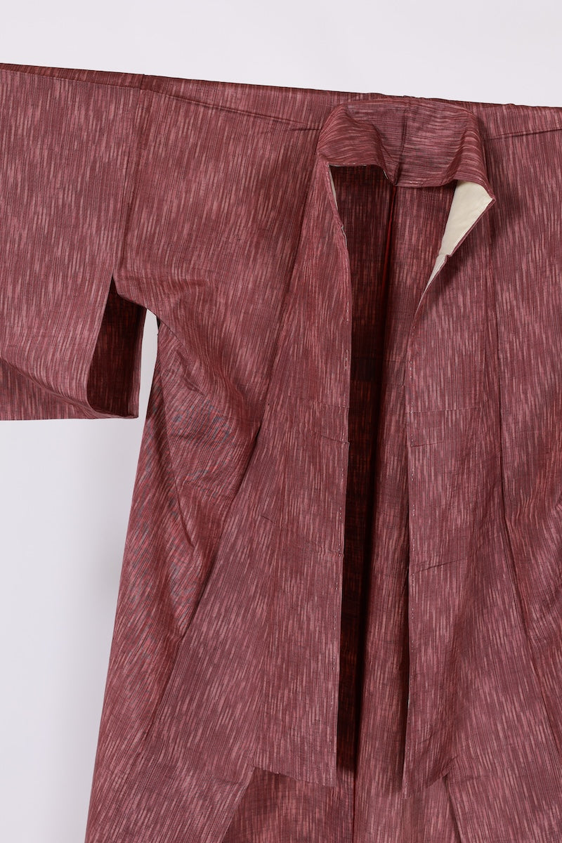 Japanese kimono used <Tsumugi> Msize silk 100% /T500