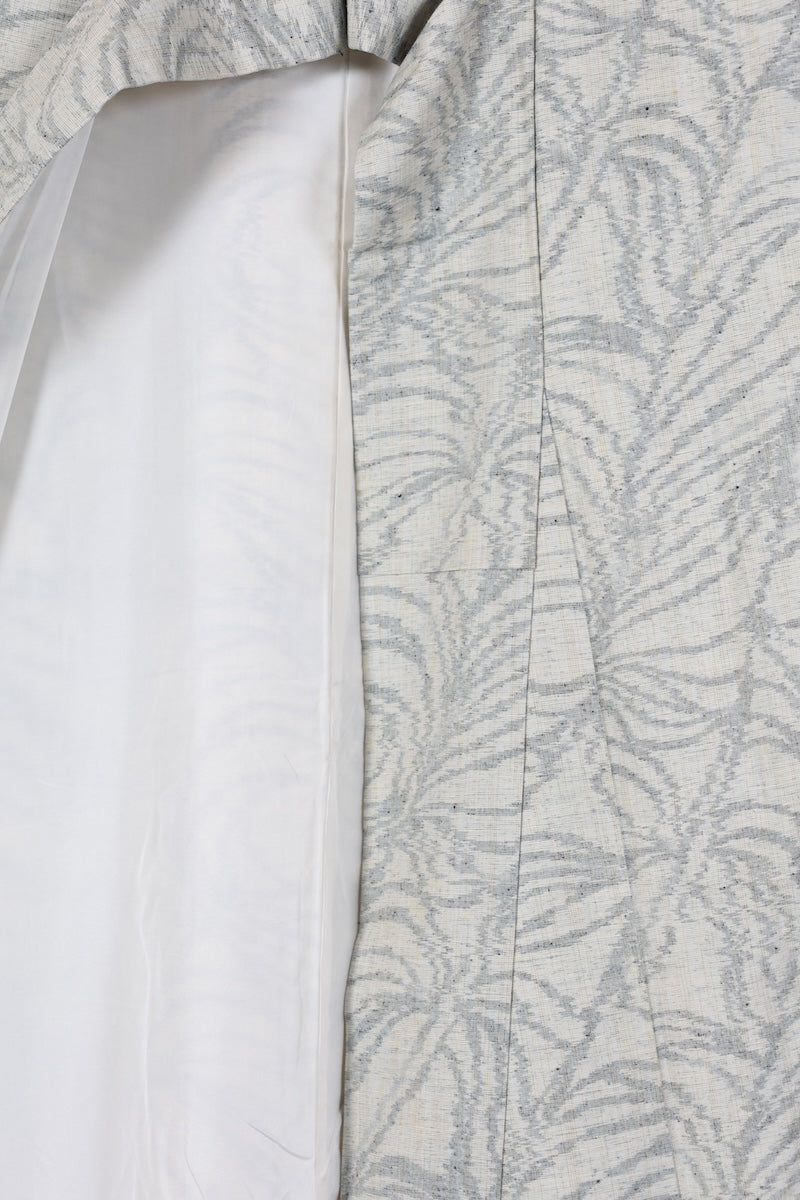 Japanese kimono used <Tsumugi> M-size silk 100% /B964
