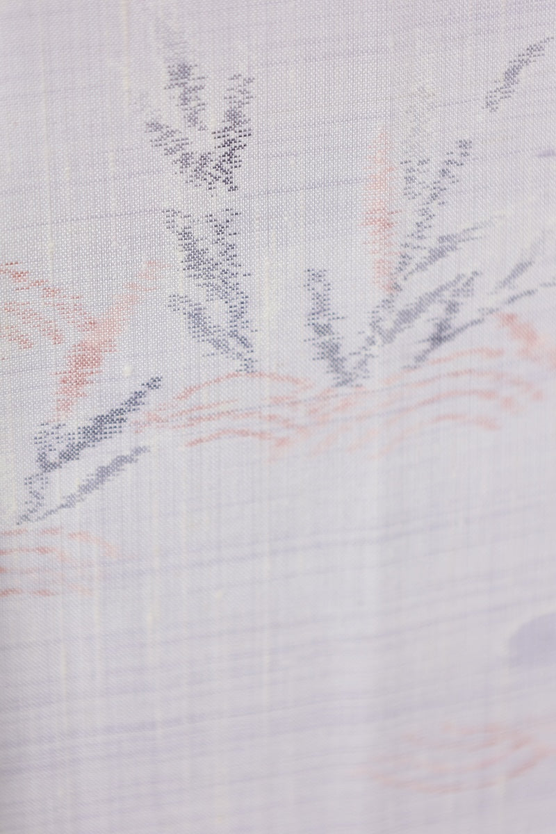 Japanese kimono used <Tsumugi> Msize silk 100% /T491