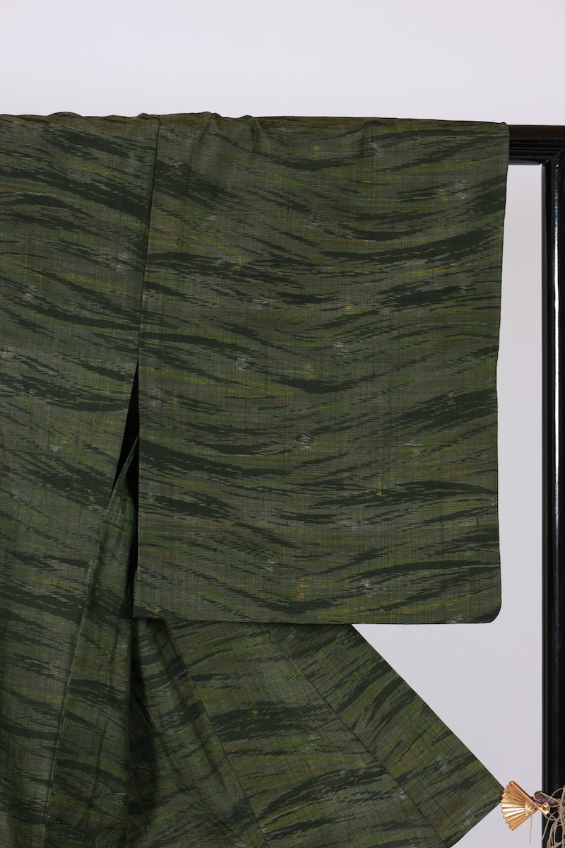 Japanese kimono used <Tsumugi> Msize silk 100% /T489