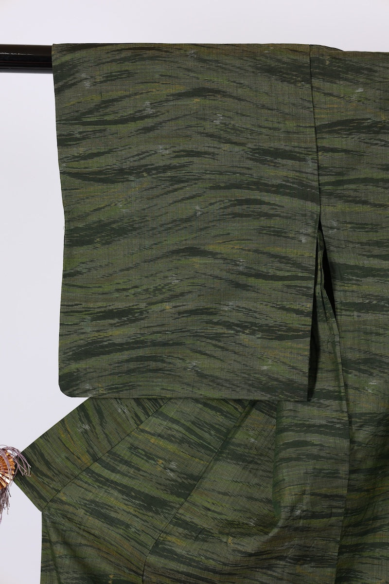 Japanese kimono used <Tsumugi> Msize silk 100% /T489