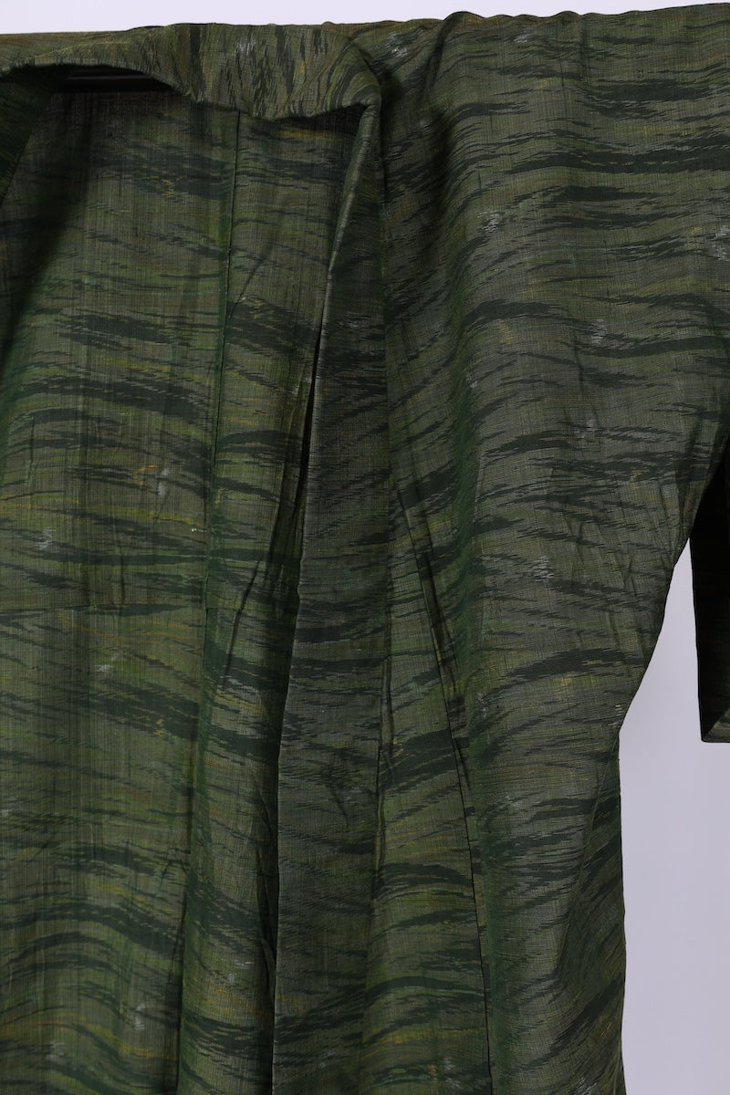 Japanese kimono used <Tsumugi> Msize silk 100% /T489