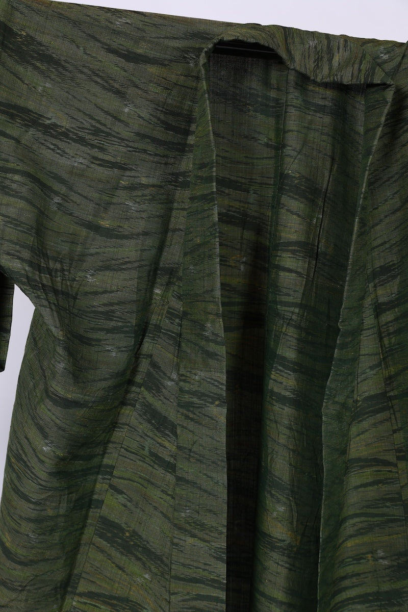 Japanese kimono used <Tsumugi> Msize silk 100% /T489
