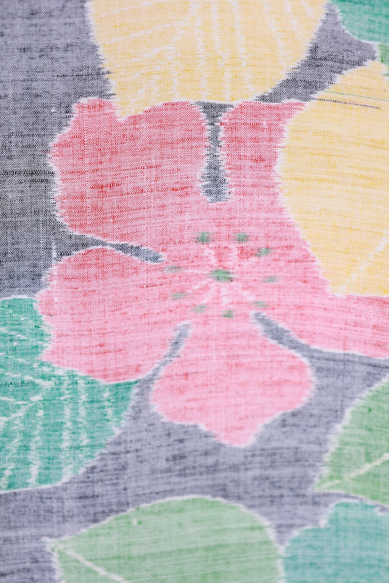 Japanese kimono used <Tsumugi> Msize silk 100% /T488