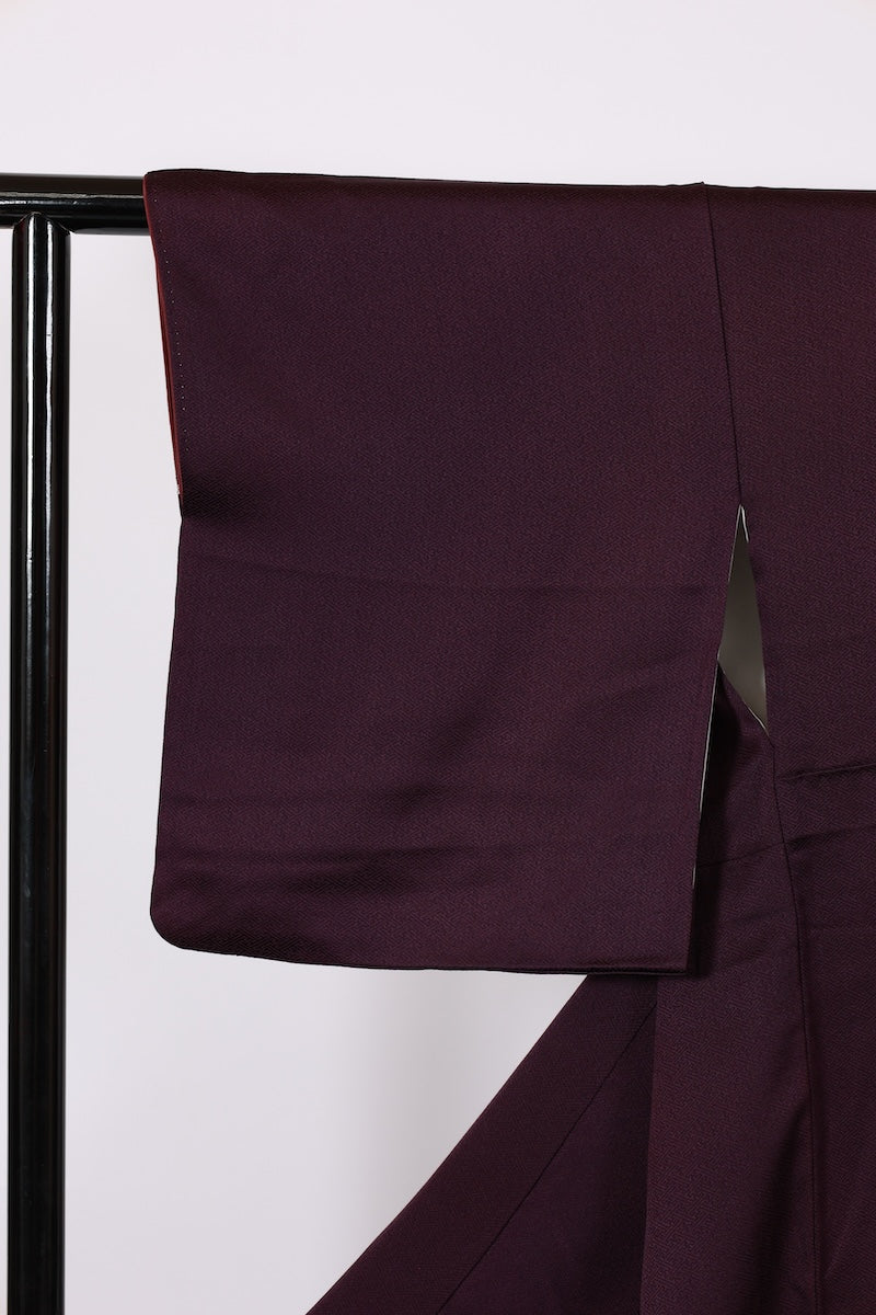 Japanese kimono used <houmongi> M-size silk 100% /B959