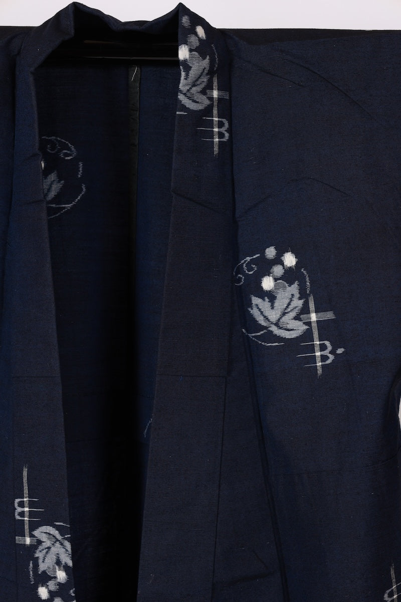 Japanese kimono used <Tsumugi> Msize silk 100% /T487